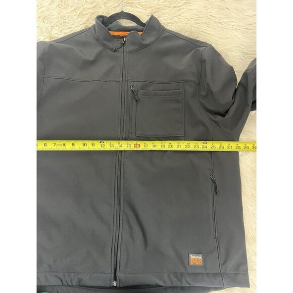 Men's Timberland PRO Power Windproof Black Orange Softshell Jacket Size XXL - Picture 5 of 12